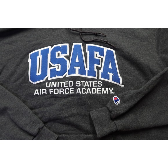 Champion USAFA Air Force Academy Hoodie Men's L Charcoal Grey Eco Authentic - Picture 4 of 8